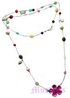 Beaded long necklace - click here for large view