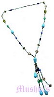 Beaded long necklace - click here for large view