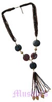 Beaded long necklace - click here for large view