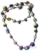 Beaded long necklace - click here for large view