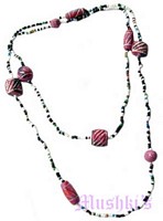 Beaded long necklace - click here for large view