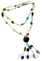 Beaded long necklace - click here for large view
