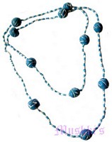 Beaded long necklace - click here for large view