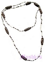 Beaded long necklace - click here for large view
