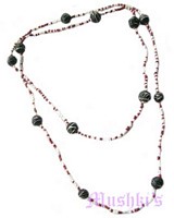 Beaded long necklace - click here for large view