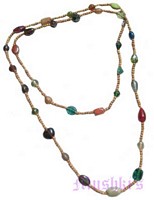 Beaded long necklace - click here for large view