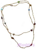 Beaded long necklace - click here for large view