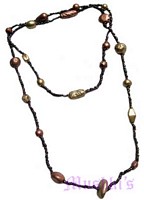 Beaded long necklace - click here for large view