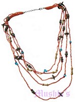 Beaded long necklace - click here for large view