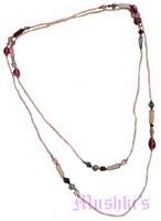 Beaded long necklace - click here for large view