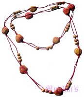 Beaded long necklace - click here for large view