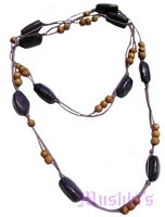 Beaded long necklace - click here for large view
