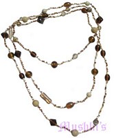 Beaded long necklace - click here for large view