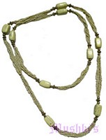 Beaded long necklace - click here for large view