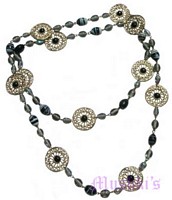 Beaded long necklace - click here for large view