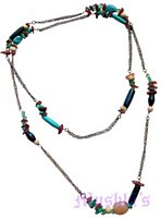 Beaded long necklace - click here for large view