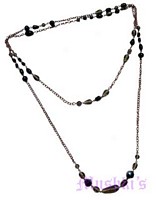 Beaded long necklace - click here for large view
