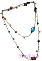Beaded long necklace - click here for large view