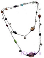 Beaded long necklace - click here for large view