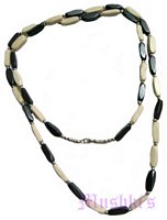 Beaded long necklace - click here for large view