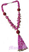 Beaded long necklace - click here for large view