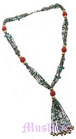 Beaded long necklace - click here for large view