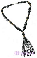 Beaded long necklace - click here for large view