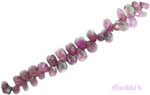 Rubilite Faceted Heart - click here for large view