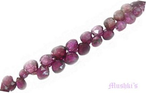 Rubilite Faceted Briolette - click here for large view