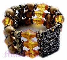 3-Row Beaded Napkin Ring - click here for large view