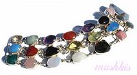 Gemstone studed bracelet - click here for large view