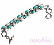 Gemstone studed bracelet - click here for large view