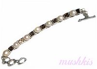 Gemstone studed bracelet - click here for large view