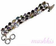 Gemstone studed bracelet - click here for large view