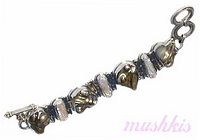 Gemstone studed bracelet - click here for large view