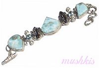 Gemstone studed bracelet - click here for large view