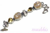 Gemstone studed bracelet - click here for large view