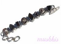 Gemstone studed bracelet - click here for large view