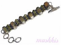 Gemstone studed bracelet - click here for large view