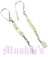 Crystal Stone Silver Earring - click here for large view