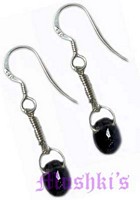 Dark Amythest Stone Earring - click here for large view