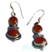 gemstone silver earring - click here for large view