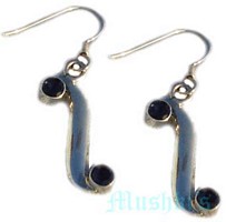 gemstone silver earring - click here for large view