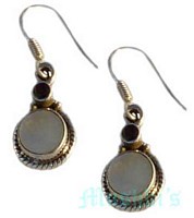 gemstone silver earring - click here for large view