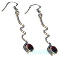 gemstone silver earring - click here for large view