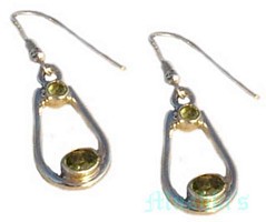 gemstone silver earring - click here for large view