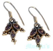 gemstone silver earring - click here for large view