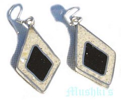Silver enaml earring - click here for large view