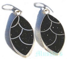 Silver enaml earring - click here for large view