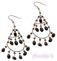 Semi precious silver earring - click here for large view